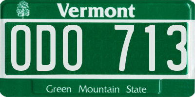 VT license plate ODO713