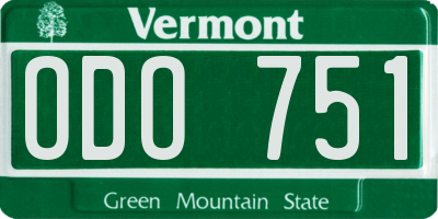 VT license plate ODO751