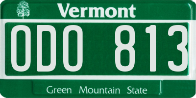 VT license plate ODO813