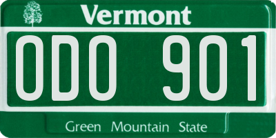 VT license plate ODO901