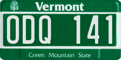 VT license plate ODQ141