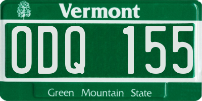 VT license plate ODQ155