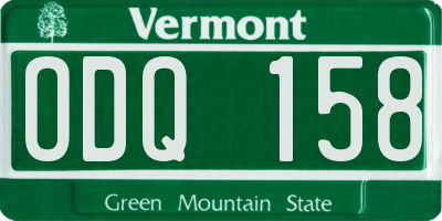 VT license plate ODQ158