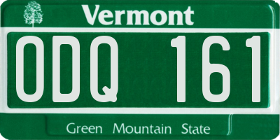 VT license plate ODQ161