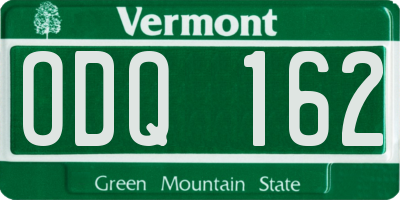VT license plate ODQ162
