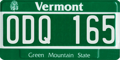 VT license plate ODQ165