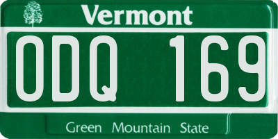 VT license plate ODQ169