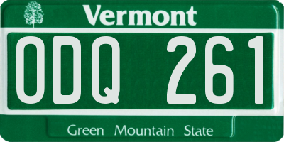 VT license plate ODQ261