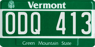 VT license plate ODQ413