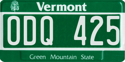 VT license plate ODQ425