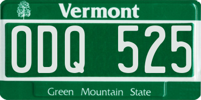VT license plate ODQ525