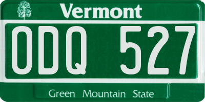 VT license plate ODQ527