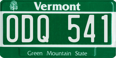 VT license plate ODQ541