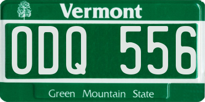 VT license plate ODQ556