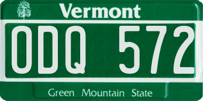 VT license plate ODQ572