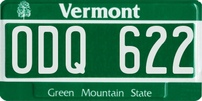 VT license plate ODQ622