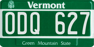VT license plate ODQ627
