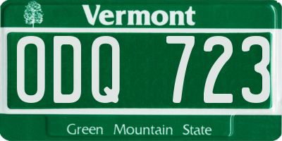 VT license plate ODQ723