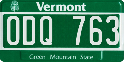 VT license plate ODQ763