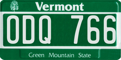 VT license plate ODQ766