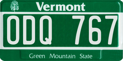 VT license plate ODQ767