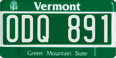 VT license plate ODQ891