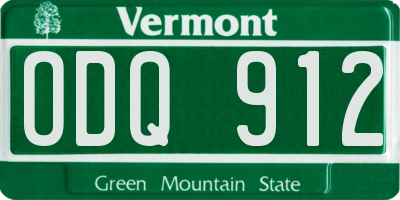 VT license plate ODQ912