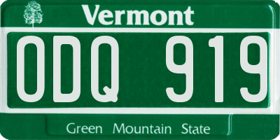 VT license plate ODQ919