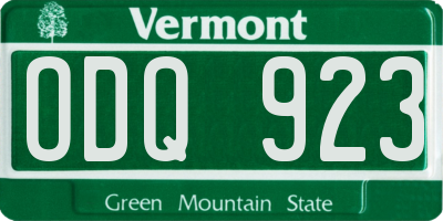 VT license plate ODQ923