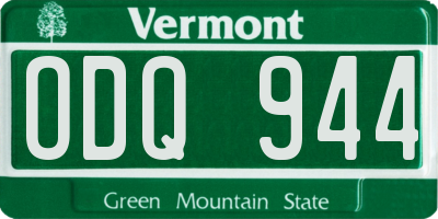 VT license plate ODQ944