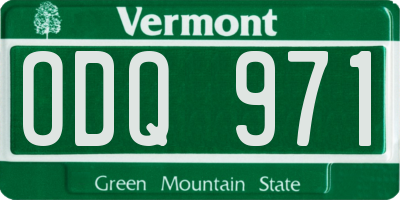 VT license plate ODQ971