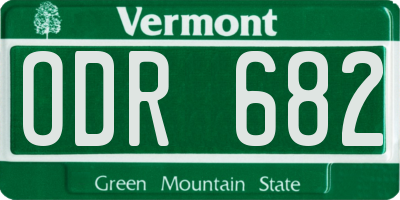 VT license plate ODR682