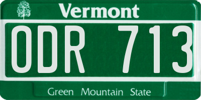 VT license plate ODR713