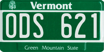VT license plate ODS621