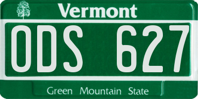 VT license plate ODS627