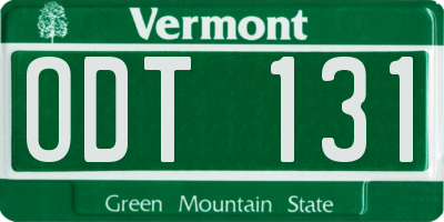 VT license plate ODT131