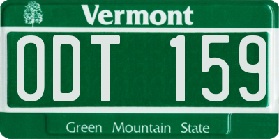VT license plate ODT159