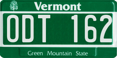 VT license plate ODT162