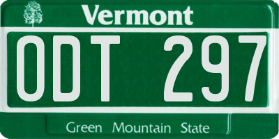 VT license plate ODT297