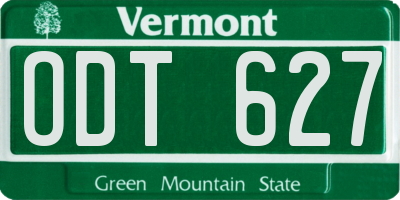 VT license plate ODT627