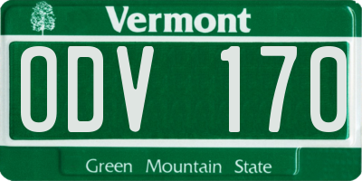 VT license plate ODV170