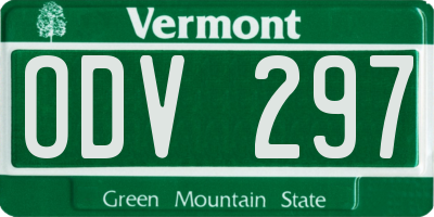 VT license plate ODV297