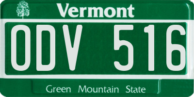VT license plate ODV516