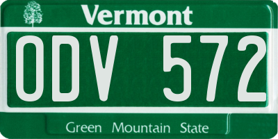 VT license plate ODV572