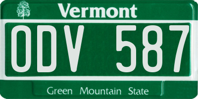 VT license plate ODV587