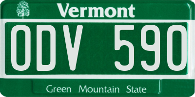VT license plate ODV590