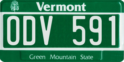 VT license plate ODV591