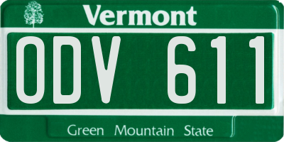 VT license plate ODV611