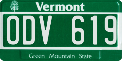 VT license plate ODV619