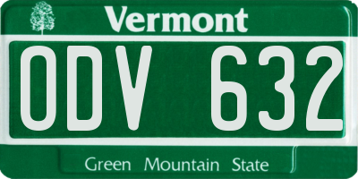 VT license plate ODV632